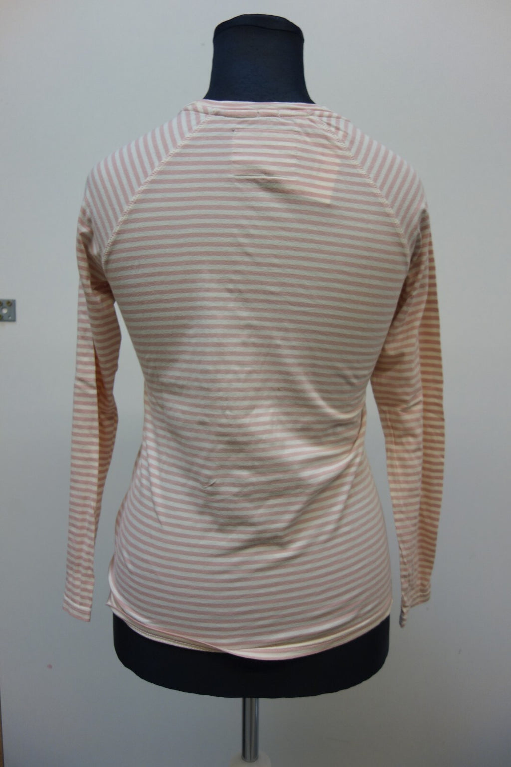 EK2414 Damen Oberteil von Superdry Größe M rosa, weiß gestreift3
