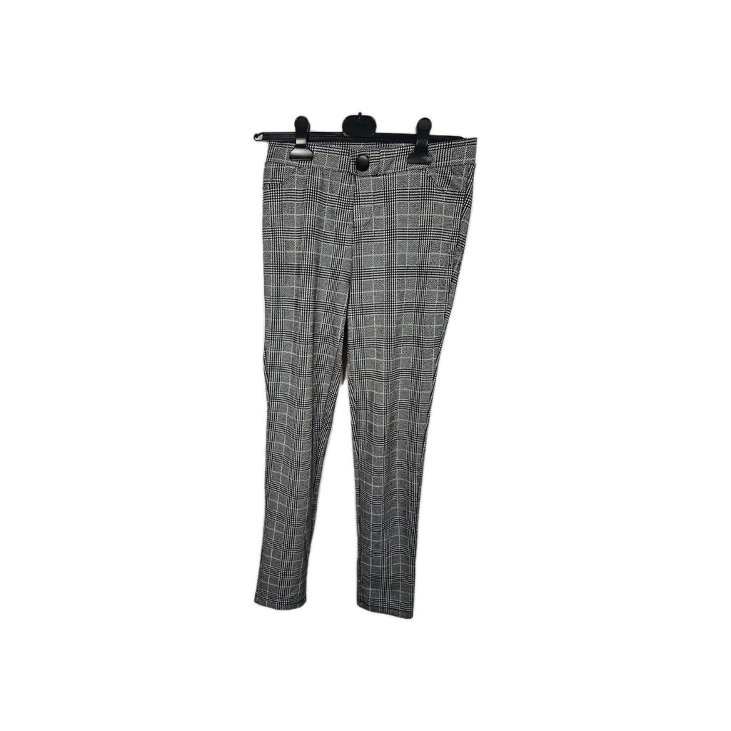 EK11131 Damen Hose Gr.S Grau Karriert Hosenbund 36cm0
