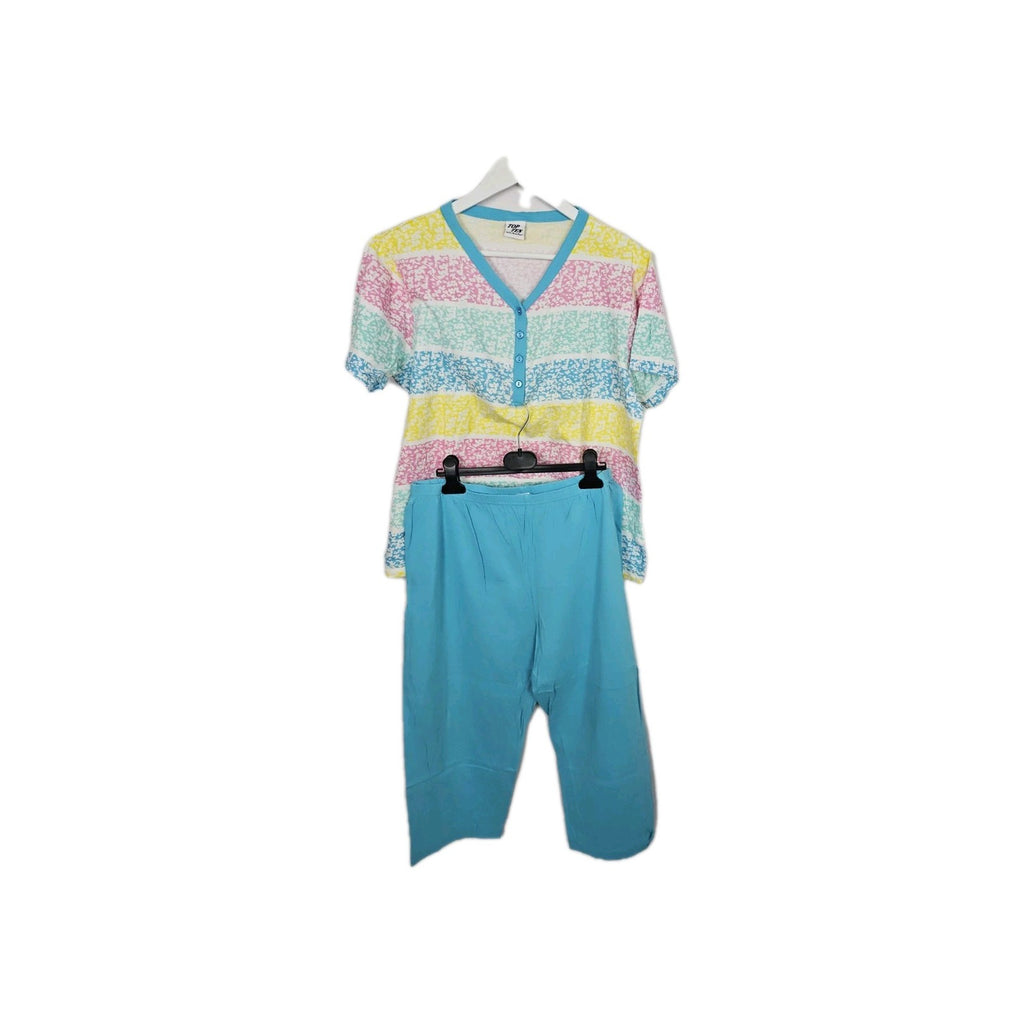 EK9304 Damen  Schlafanzug Top Ten by Eva Maria Sauer Gr.42 Blau0