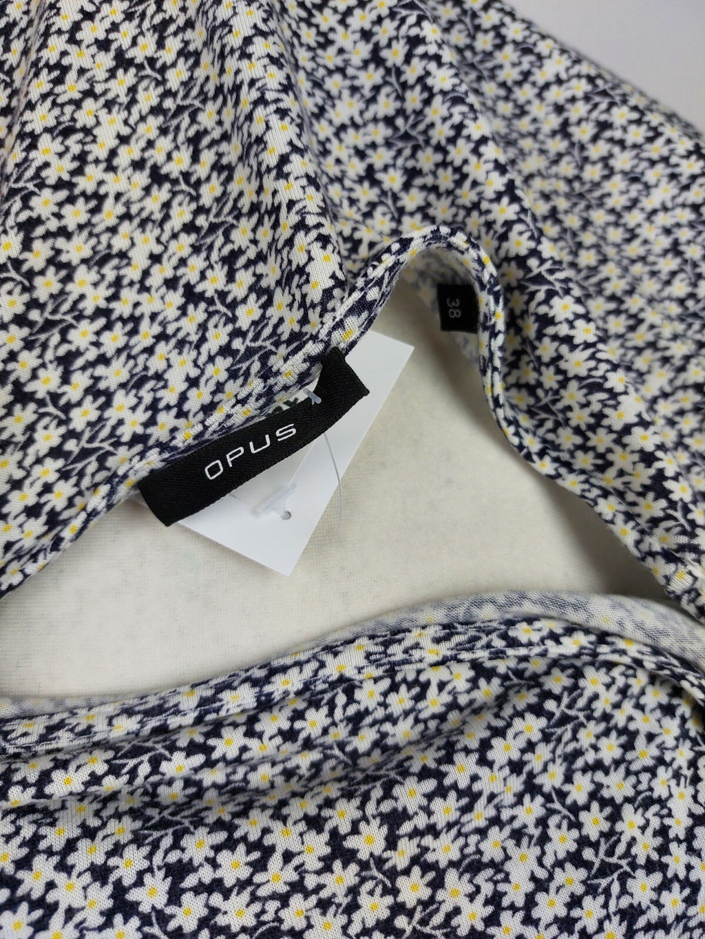 EK4323 Damen T-Shirt von Opus, blau/weiß geblümt, Gr. 385