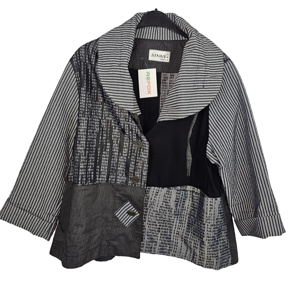 EK7881 Damen Jacke von Sinne, Schwarz/Grau, Gr. 2 Ca.XL0