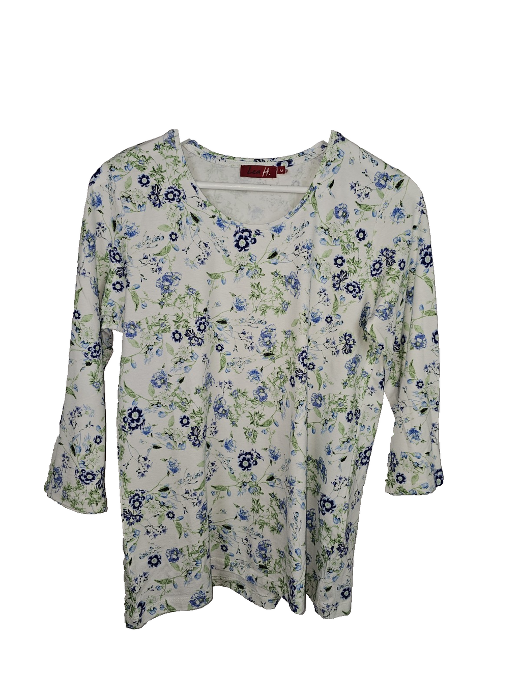 EK7783 Damen Shirt von Lea H., weiß-blau, Gr.M0