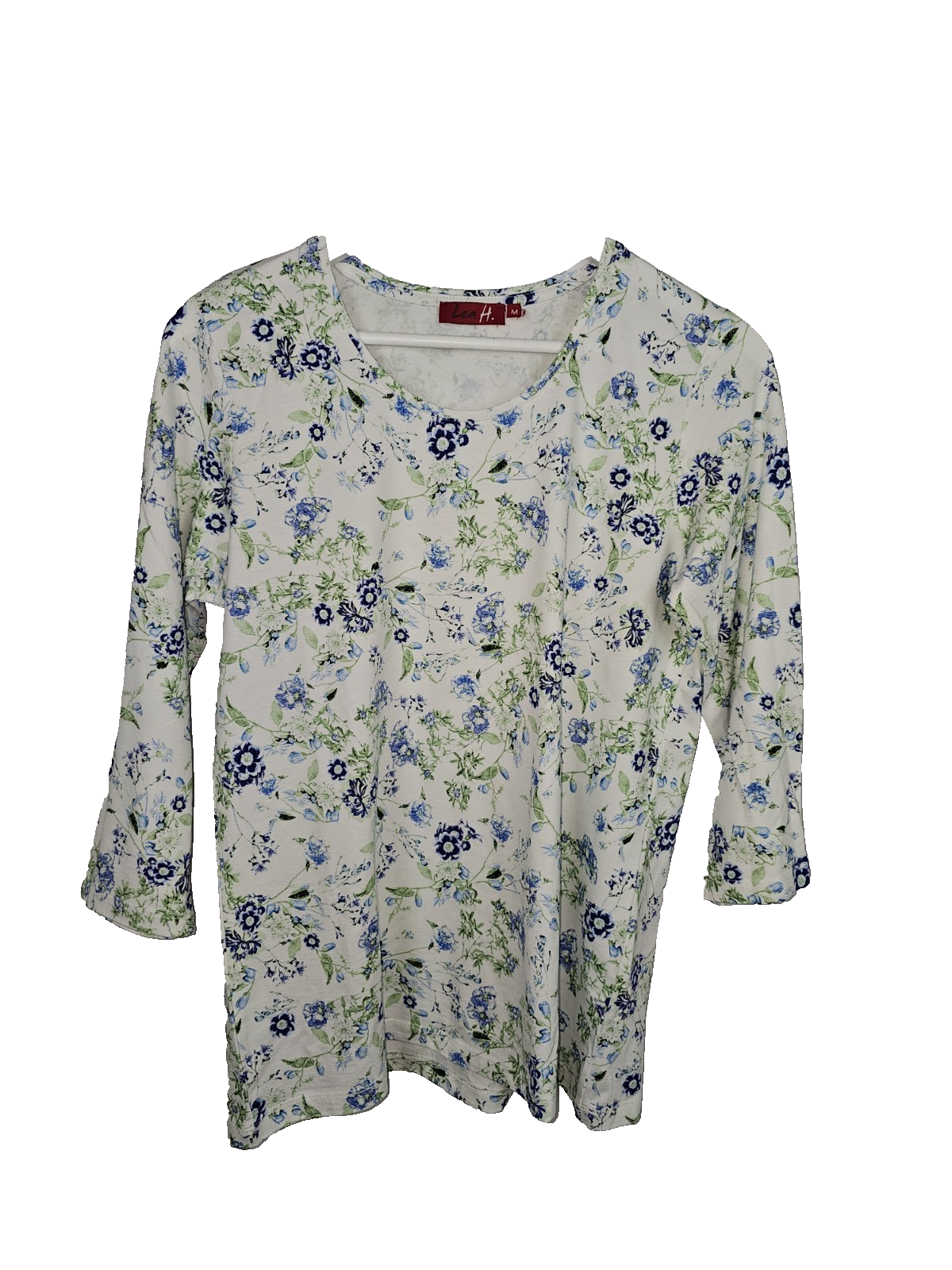 EK7783 Damen Shirt von Lea H., weiß-blau, Gr.M0