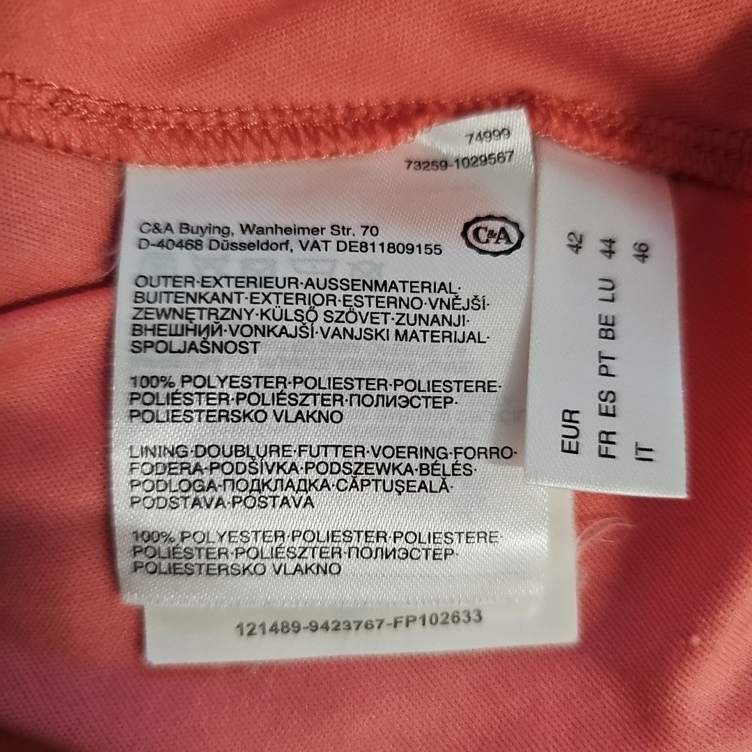 EK10122 Damen Kleid von Yessica C&A, Lachsfarbend, Gr.426