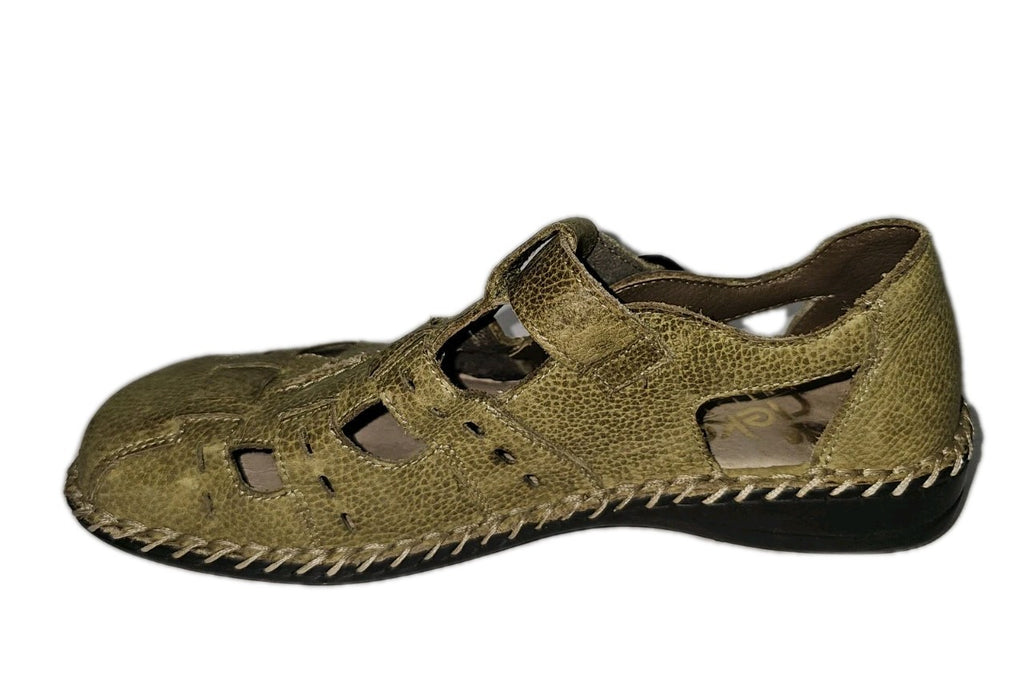 ES613 Damen Halbschuh von Rieker, grün, Gr.383