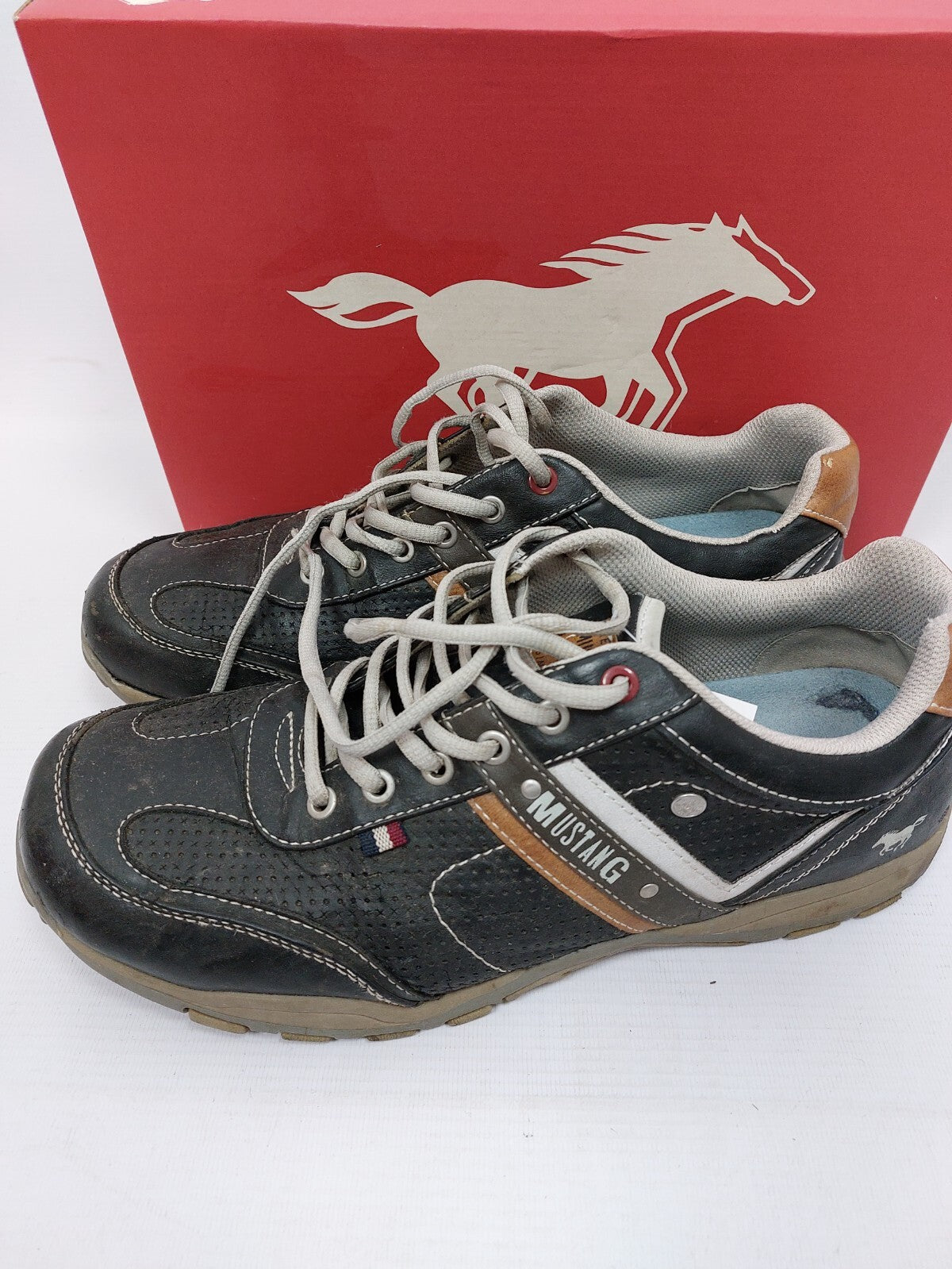 ES0495 Herren Schuhe von Mustang, dunkelgrau, Gr. 464