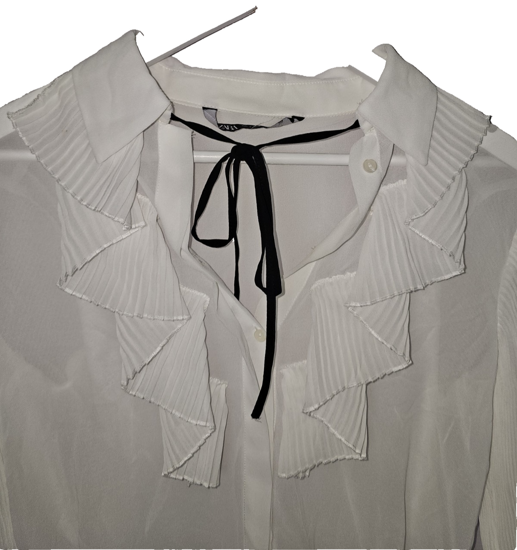 EK8624 Damen Bluse von Zara, Weiß, Gr. S1