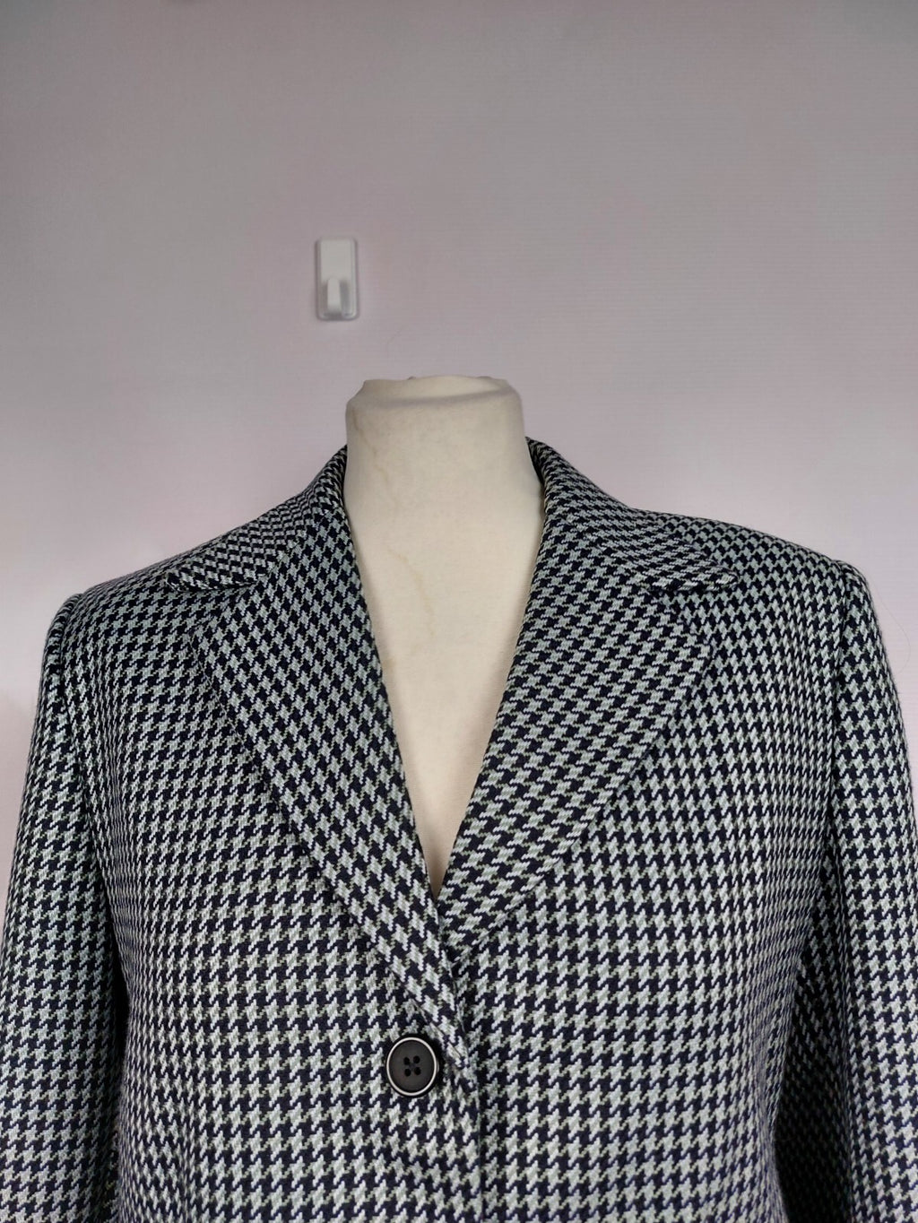 EK3897 Damen Blazer, ohne Marke, blau gemustert, Gr. 384