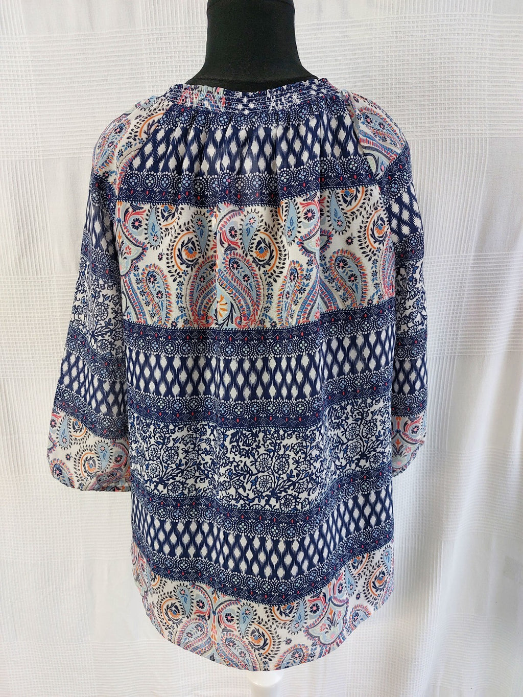 EK0361 Damen Oberteil von Bexleys, blau, gemsuert, Gr. 464