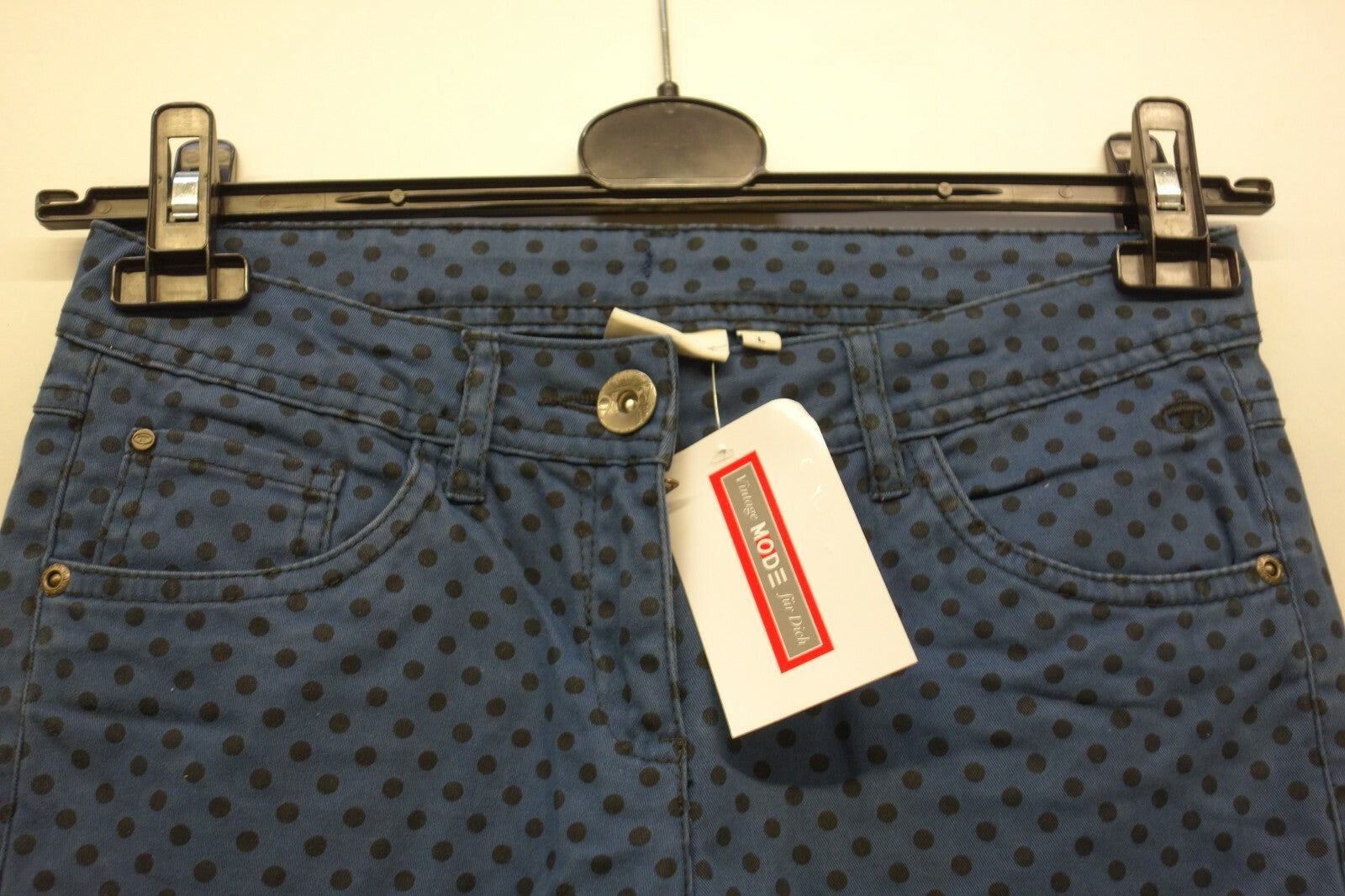 EK1038 Damen Hose von Tom Tailor, blau mit Punkten, Gr. 1641
