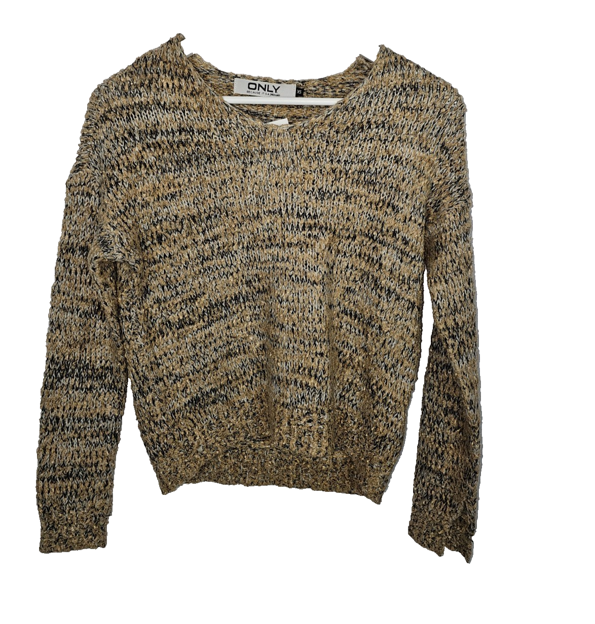 EK7580 Damen Pullover von Only, gold-schwarz-weiß, Gr.XS0