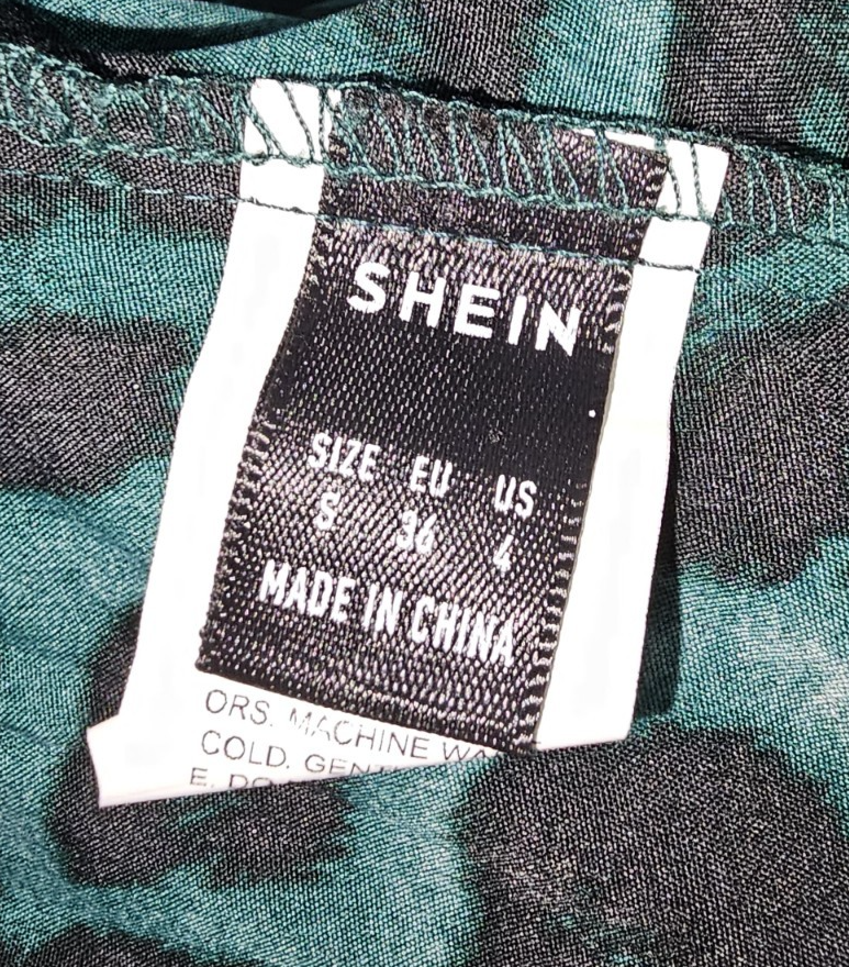 EK8636 Damen Kleid vo Shein, Grün, Gr. S3