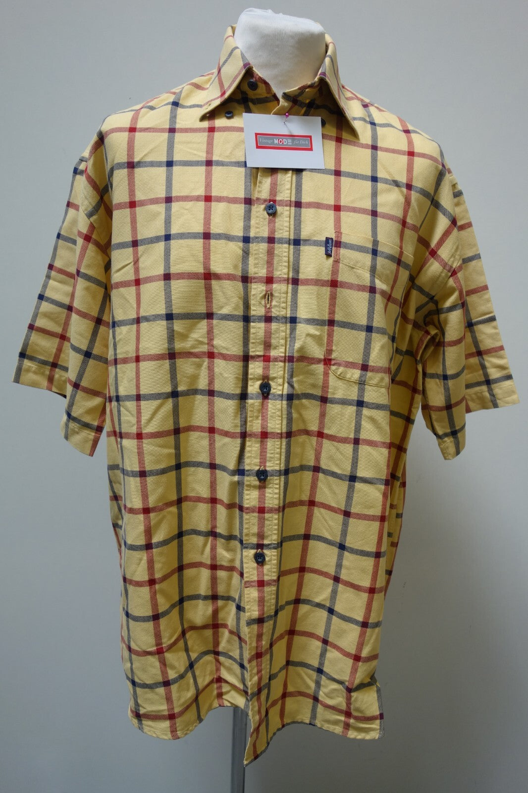 EK1800 Herren Hemd gelb kariert von for Fellows, XL0