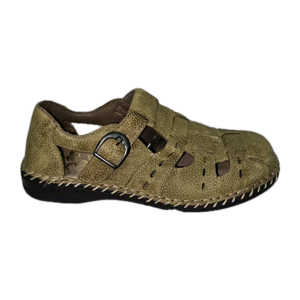 ES613 Damen Halbschuh von Rieker, grün, Gr.382