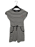 EK7982 Mädchen Kleid von Polo Ralph Lauren, schwarz weiß Gestreift, Gr.1400