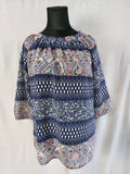 EK0361 Damen Oberteil von Bexleys, blau, gemsuert, Gr. 460