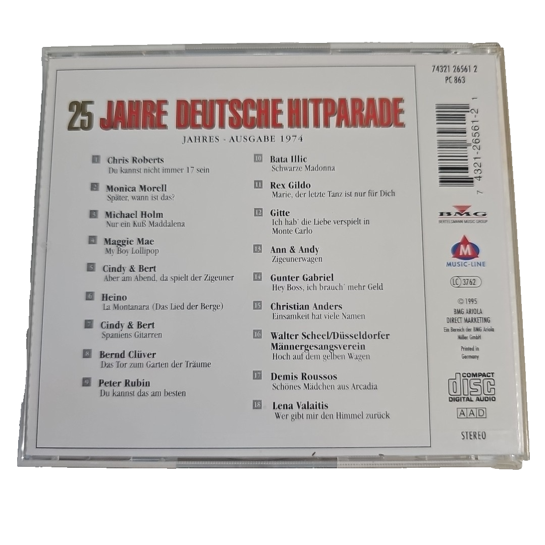EB3136 25 JAHRE DEUTSCHE HITPARADE - 1974 - CD 1995 - MAGGIE MAE,CHRIS ROBERTS2