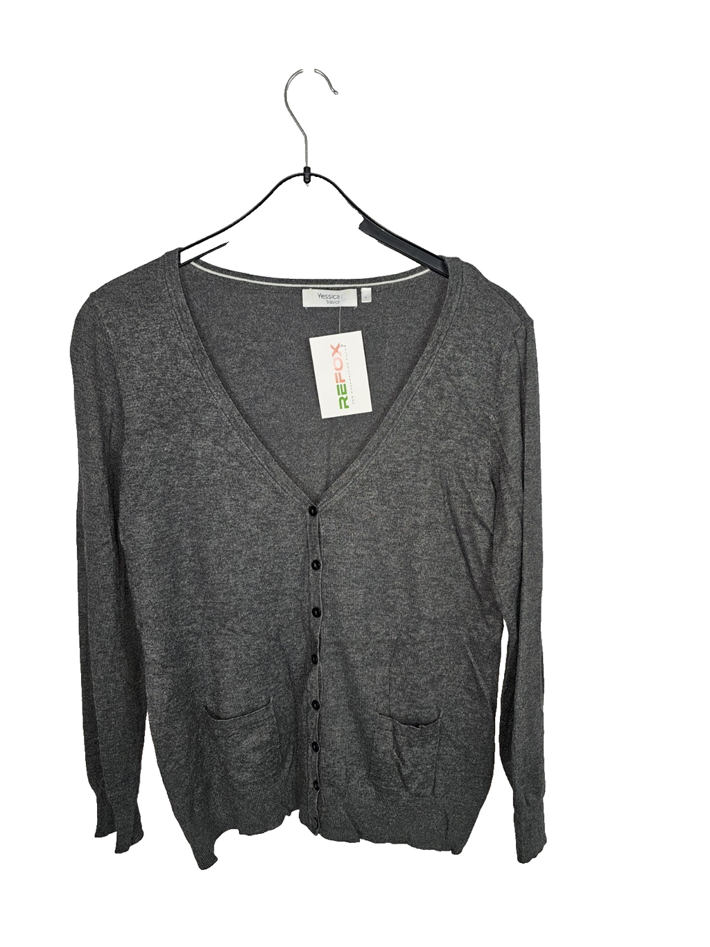 EK8182 Damen Strickjacke von Yessica, Grau, Gr. L0