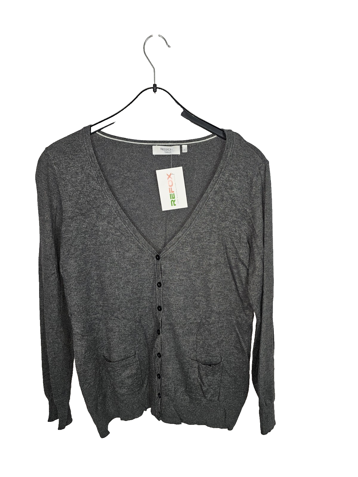 EK8182 Damen Strickjacke von Yessica, Grau, Gr. L0