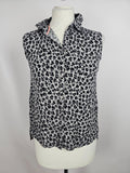 EK5627 Mädchen Bluse von H&M, grau, Leomuster, Gr. 1700