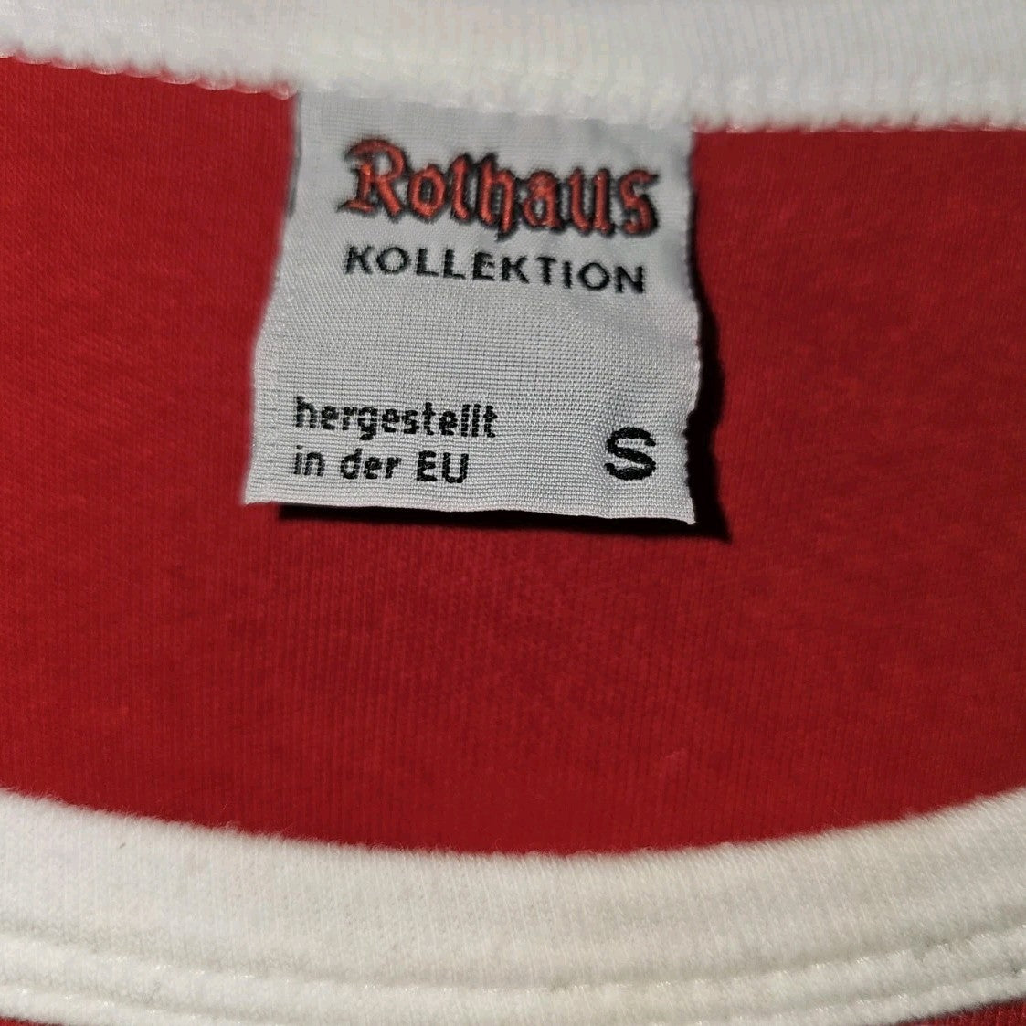EK11150 Damen T-Shirt von Rathaus Kollektion, Rot, Gr. S1