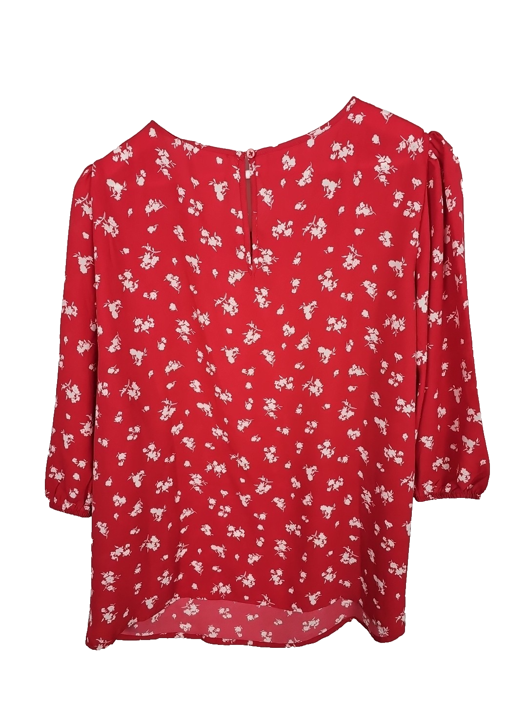 EK 8266 Damen Bluse Body Flirt Gr.46 Rotes Blumenmuster2