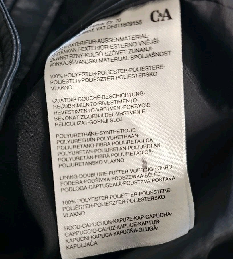 EK11062 Mädchen Jacke von C&A, schwarz, Gr.1525