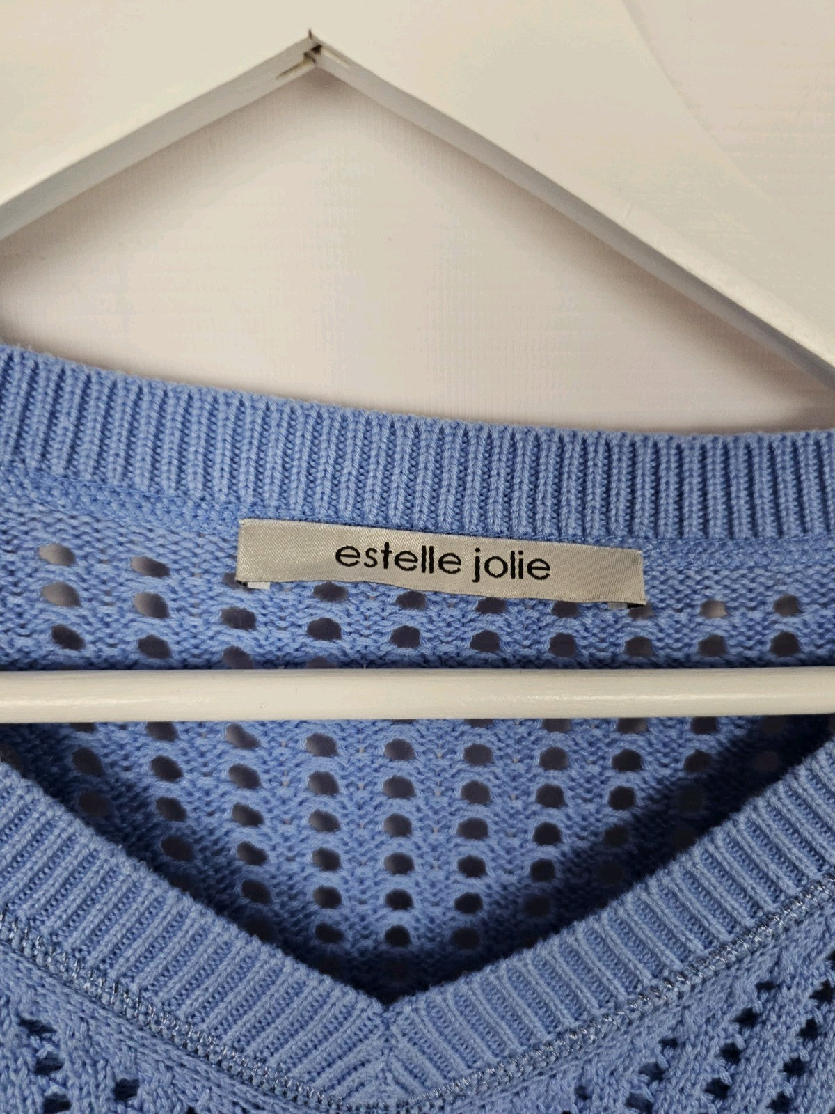 EK9093 Damen Pullover von Estelle Jolie, Hellblau, Gr. 382