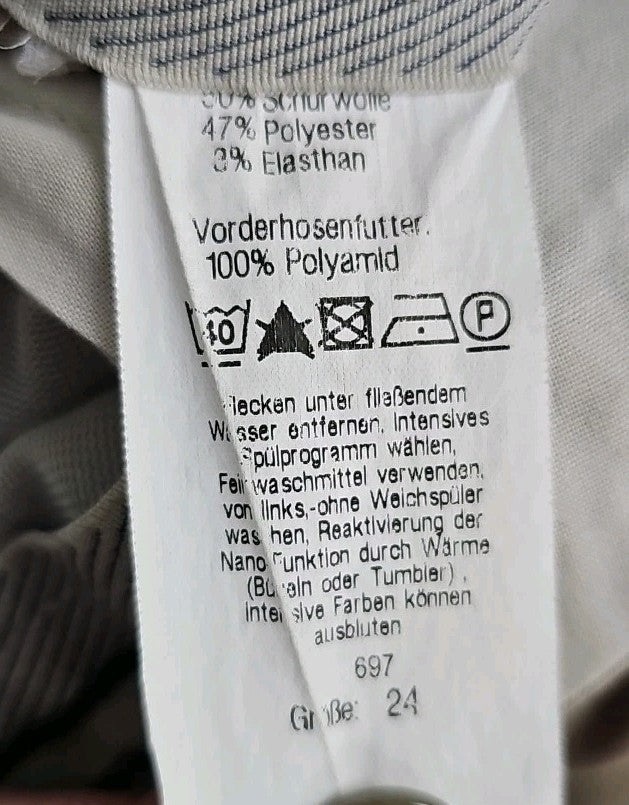 EK9772 Damen Hose Walbusch Gr.24 Beige2