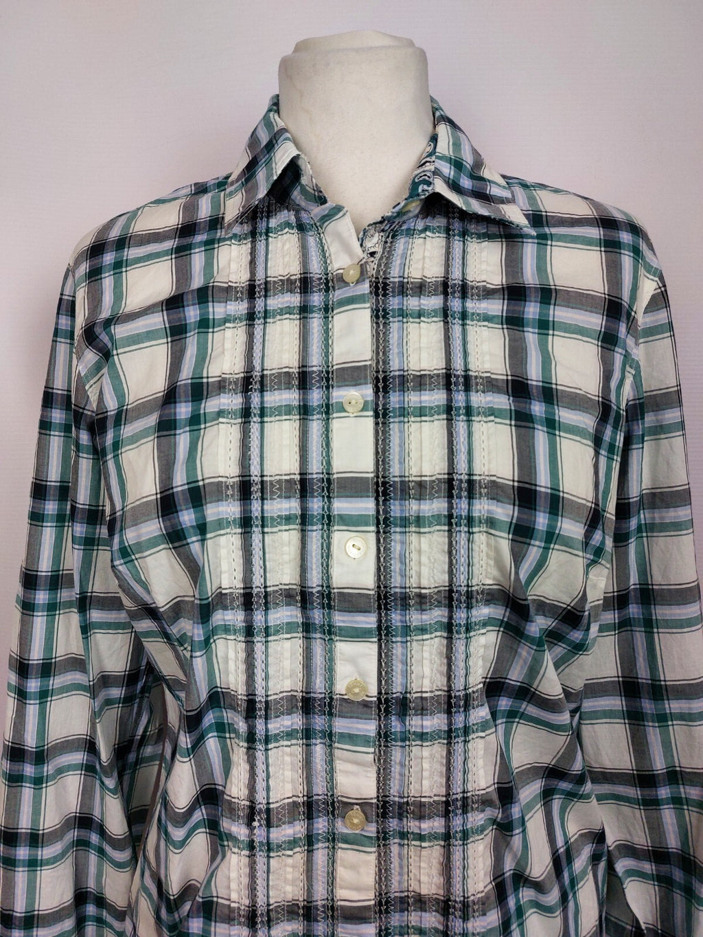 EK4058 Damen Bluse von Tommy Hilfiger, grün-weiß, Gr.10(M)1