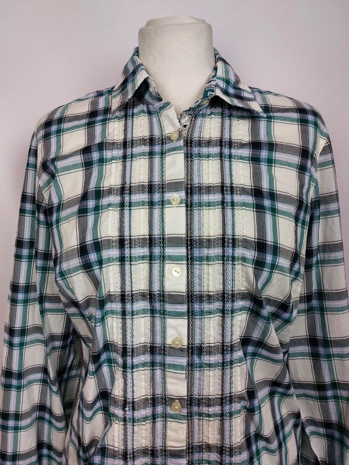 EK4058 Damen Bluse von Tommy Hilfiger, grün-weiß, Gr.10(M)1