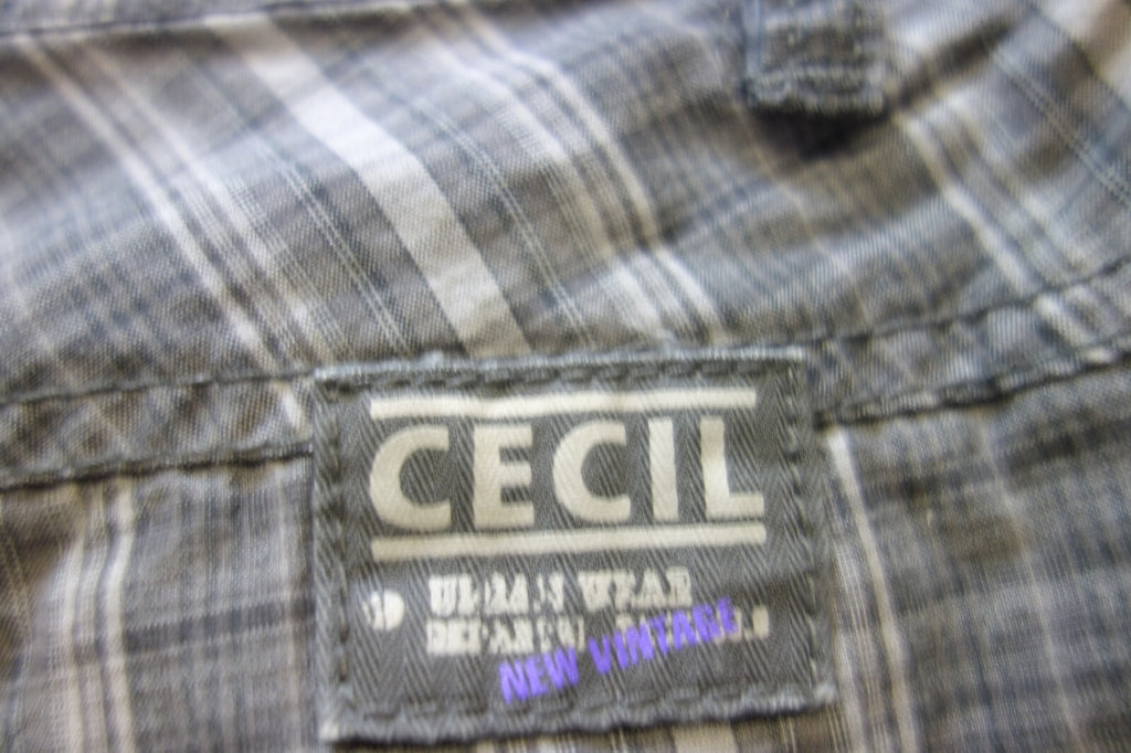 EK0400 Damen Shorts von Cecil, grau, kariert, Gr. 283