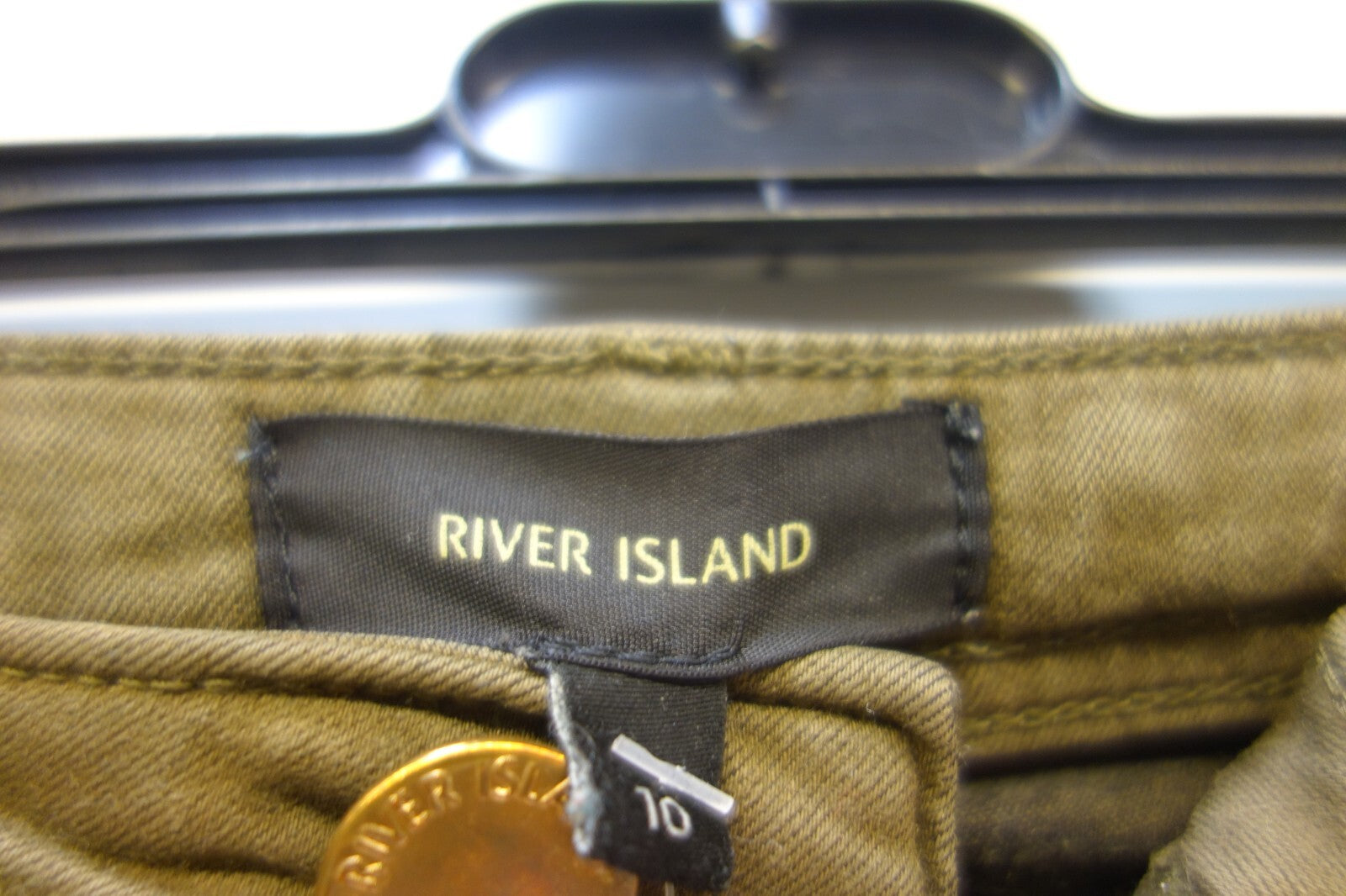 EK2659 Damen Hose von River Island Größe 10 kahki3