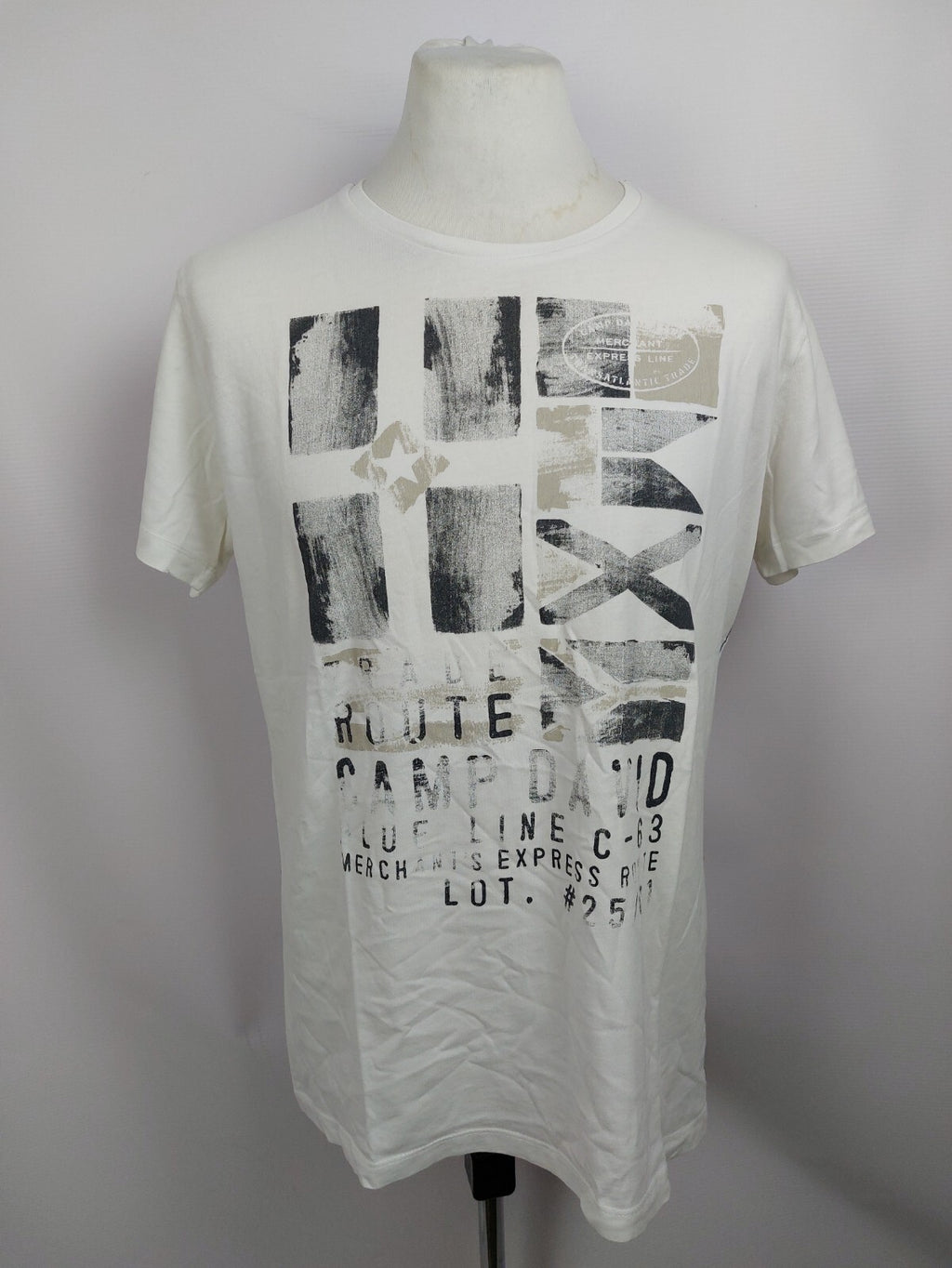 EK3499 Herren T-Shirt von Camp David, weiß, Gr.M0