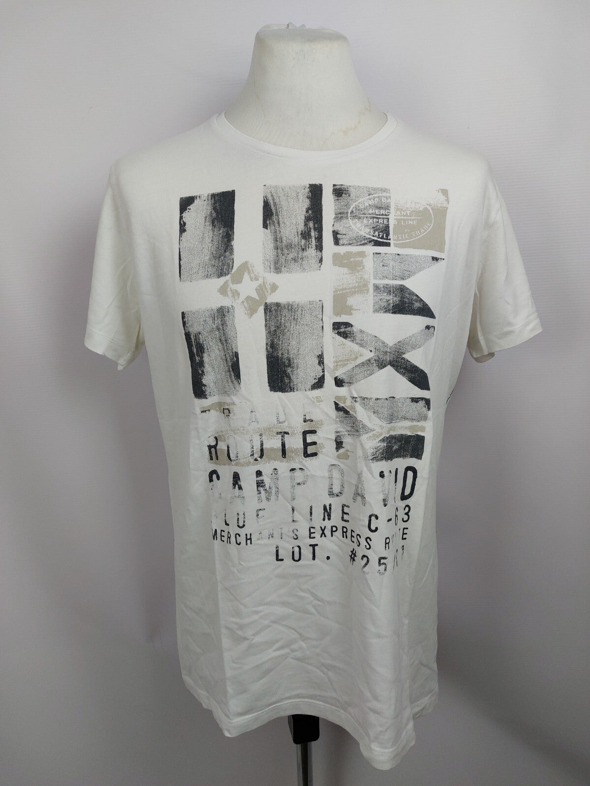 EK3499 Herren T-Shirt von Camp David, weiß, Gr.M0