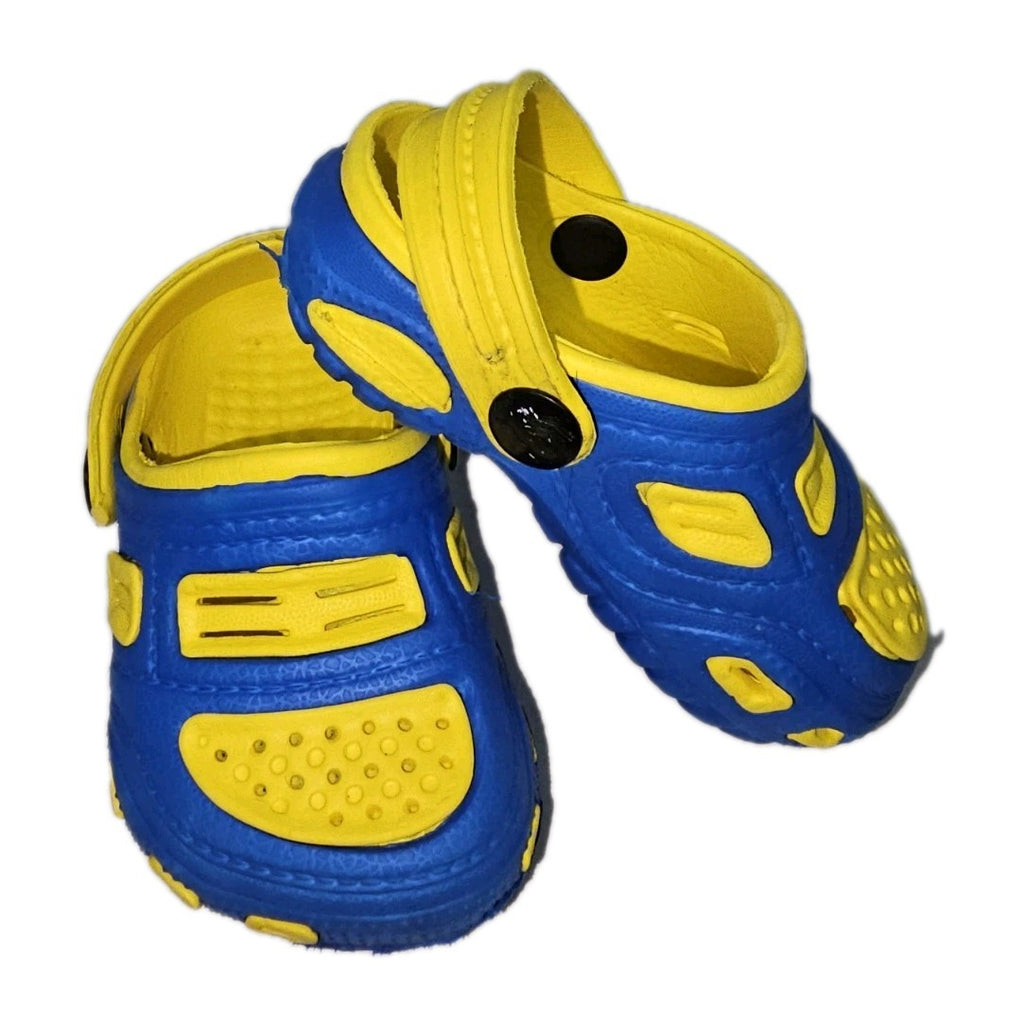 ES913 Unisex Kinder Badelatschen, gelb-blau, Gr.180
