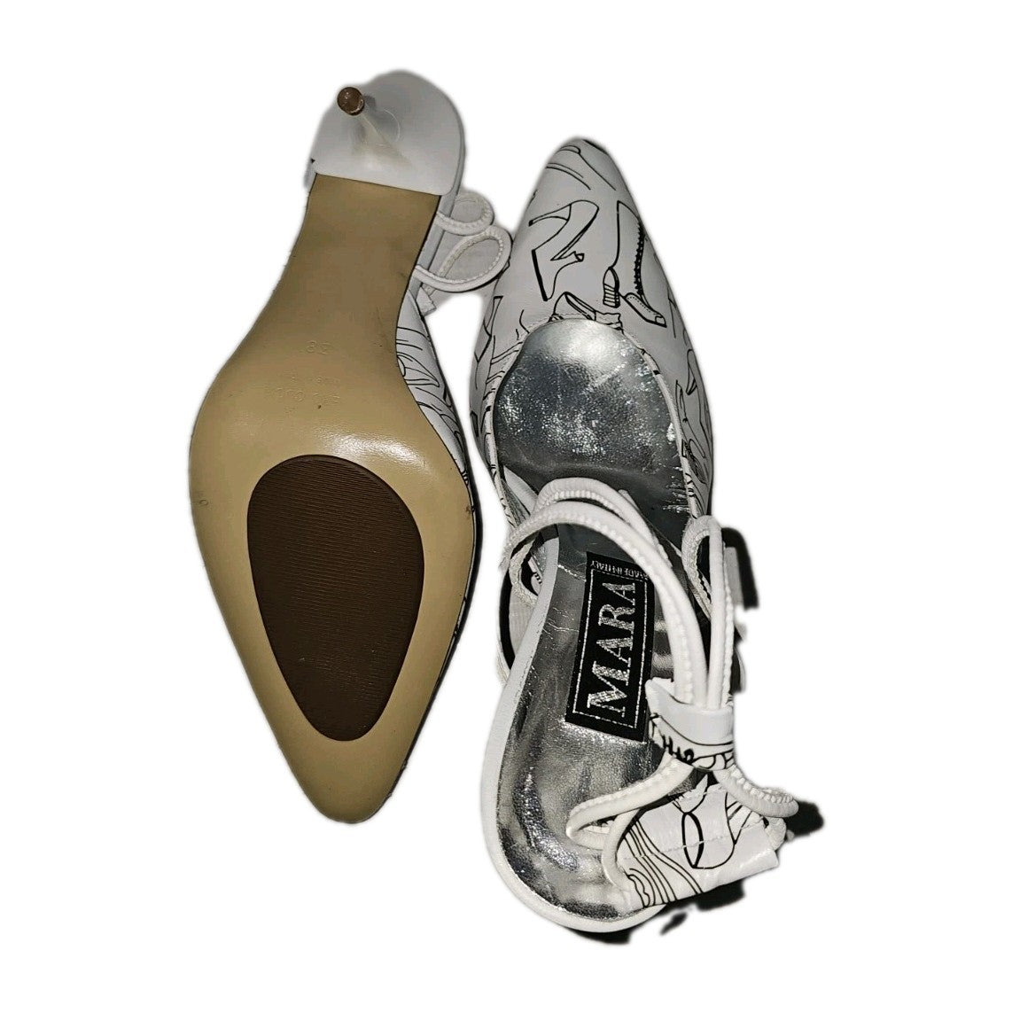 ES93 Damen Stiletto von Mara, Schwarz/Weiß, Gr. 384