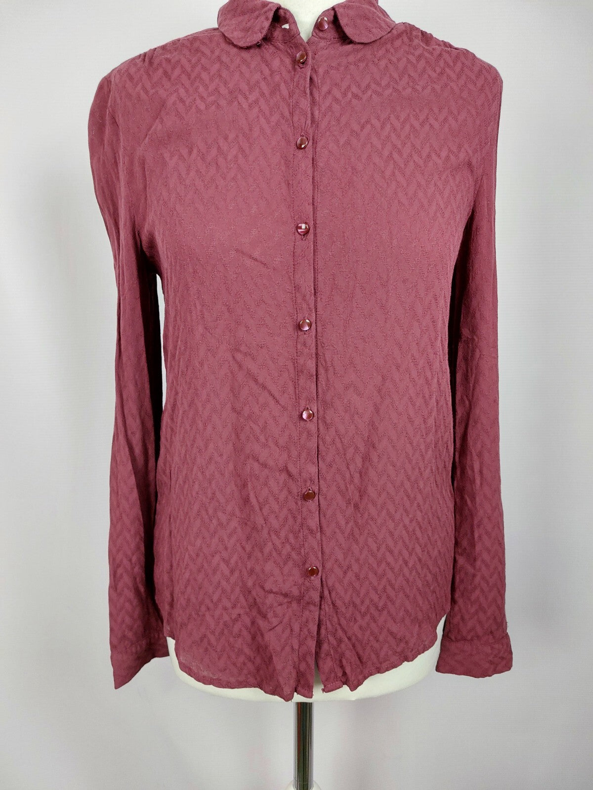 EK0724 Damen Bluse von Promod, weinrot, Gr. 363