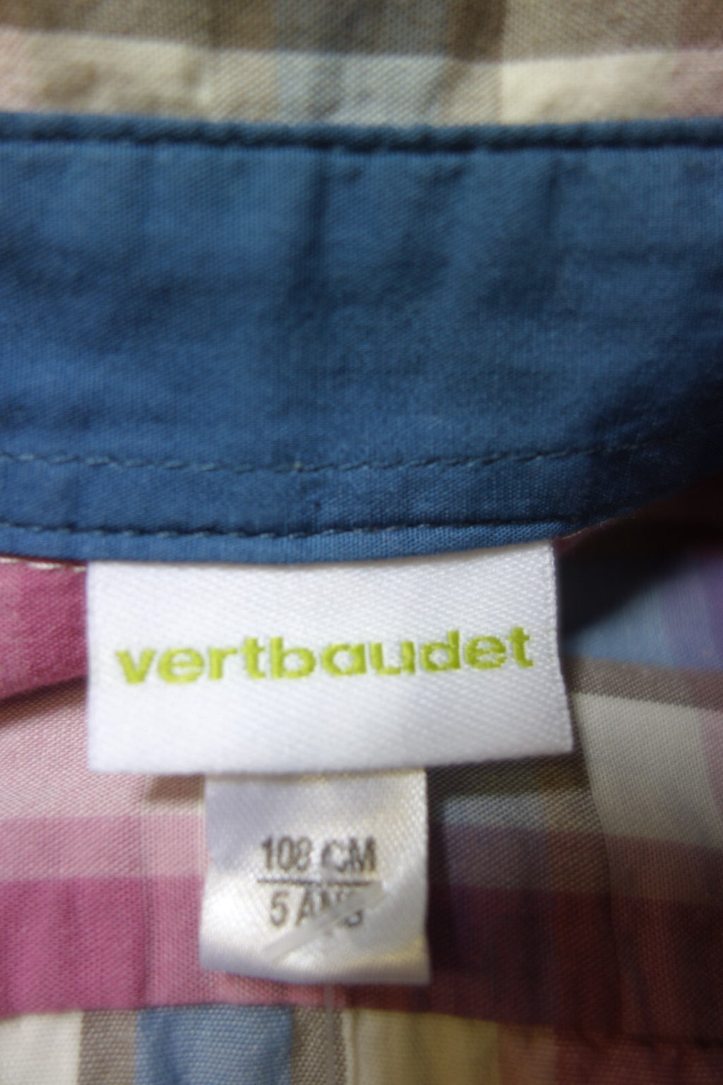 EK3658 Kinder Hemd/Bluse von Vertbaudet, kariert, Gr. 1104