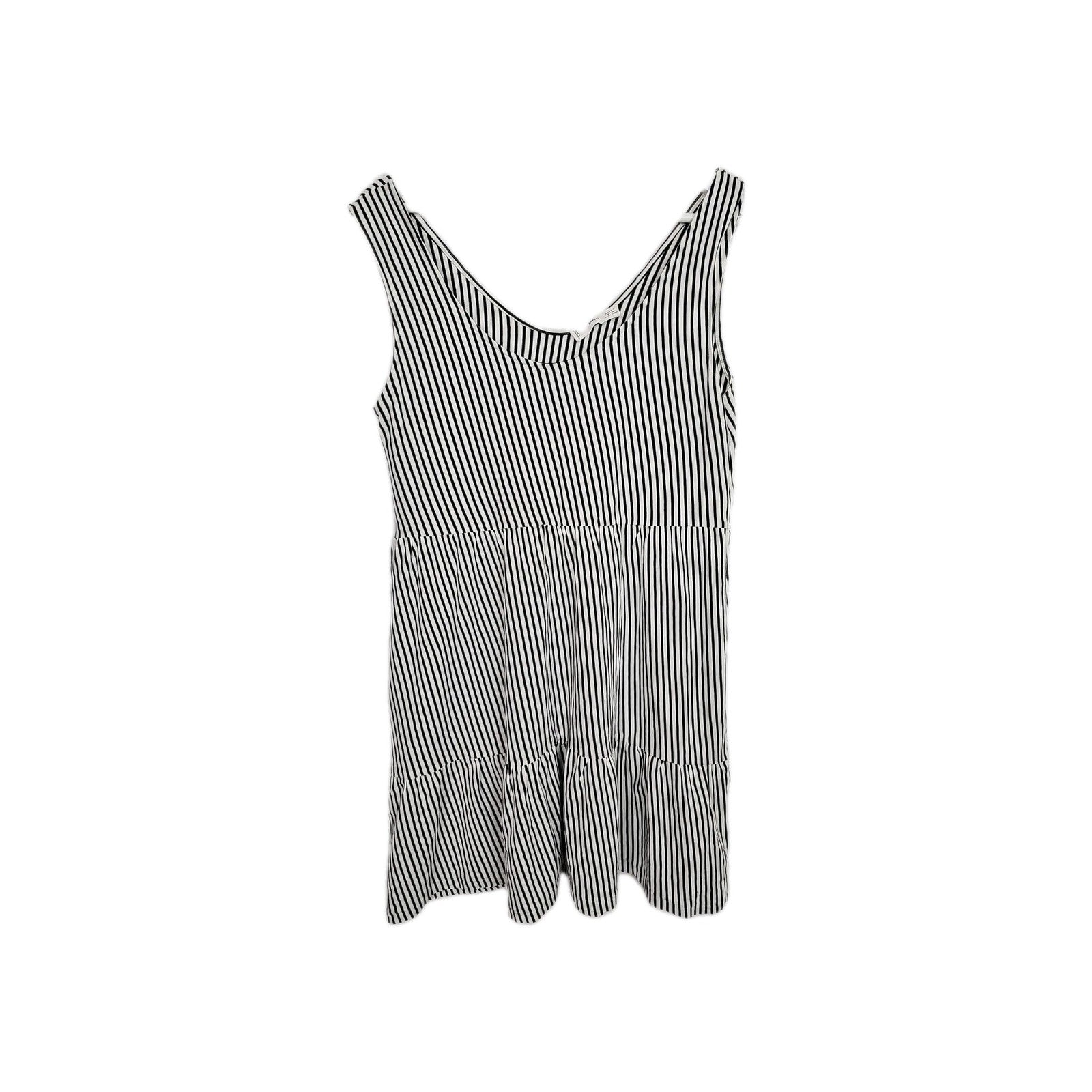 EK9549 Damen Kleid MNG Gr.XL Weiß Gestreift0