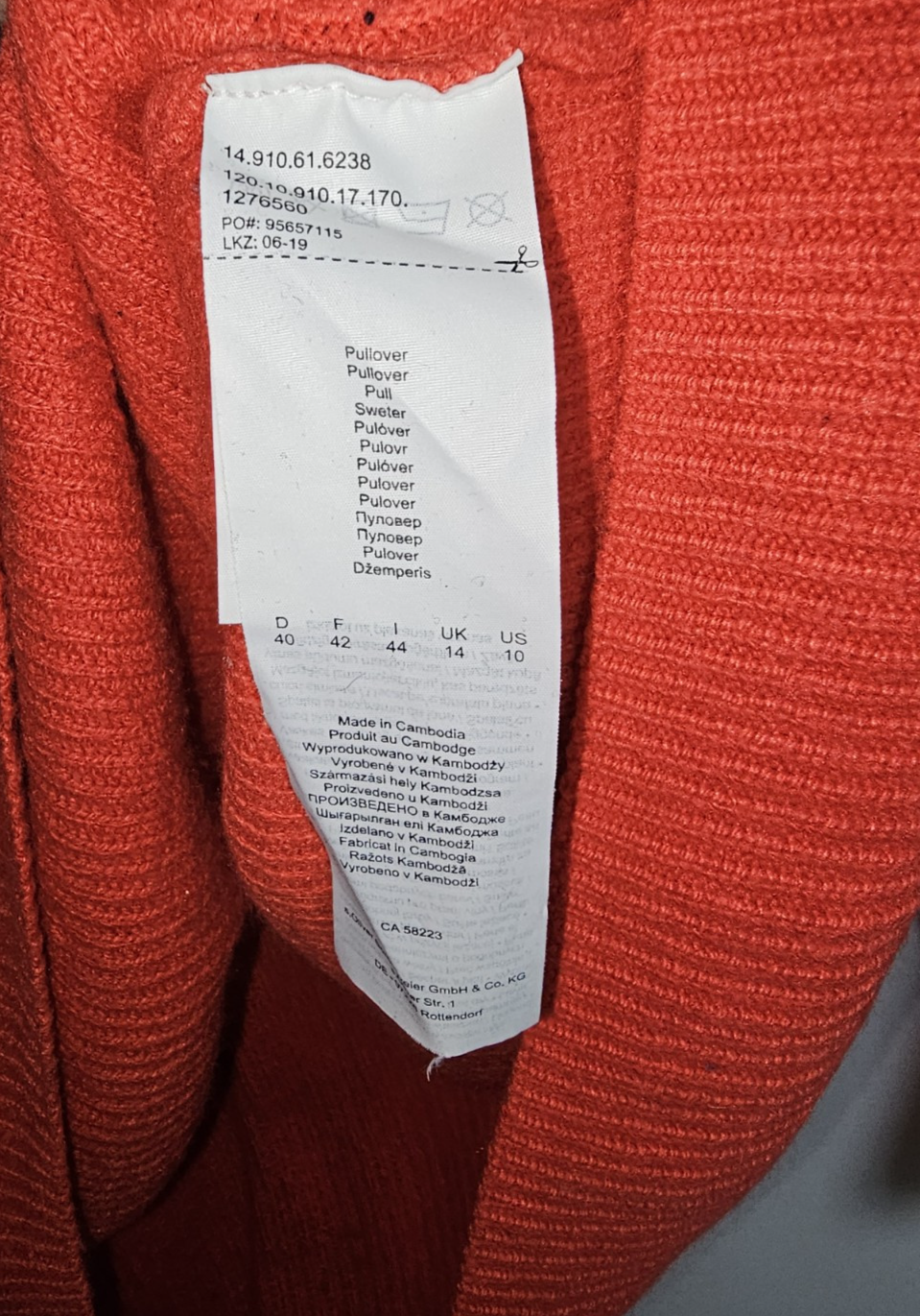 EK7447 Damen Pullover von s.Oliver, rot. Gr.402