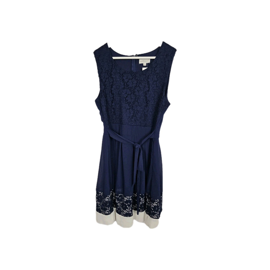 EK10137 Damen Kleid Apricot, blau, Gr.M0