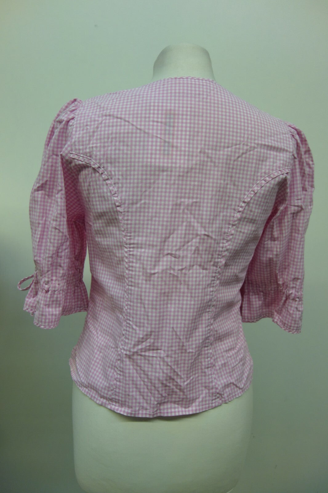EK1549  Damen Bluse von H.Moser, rosa, kariert, Gr. 364