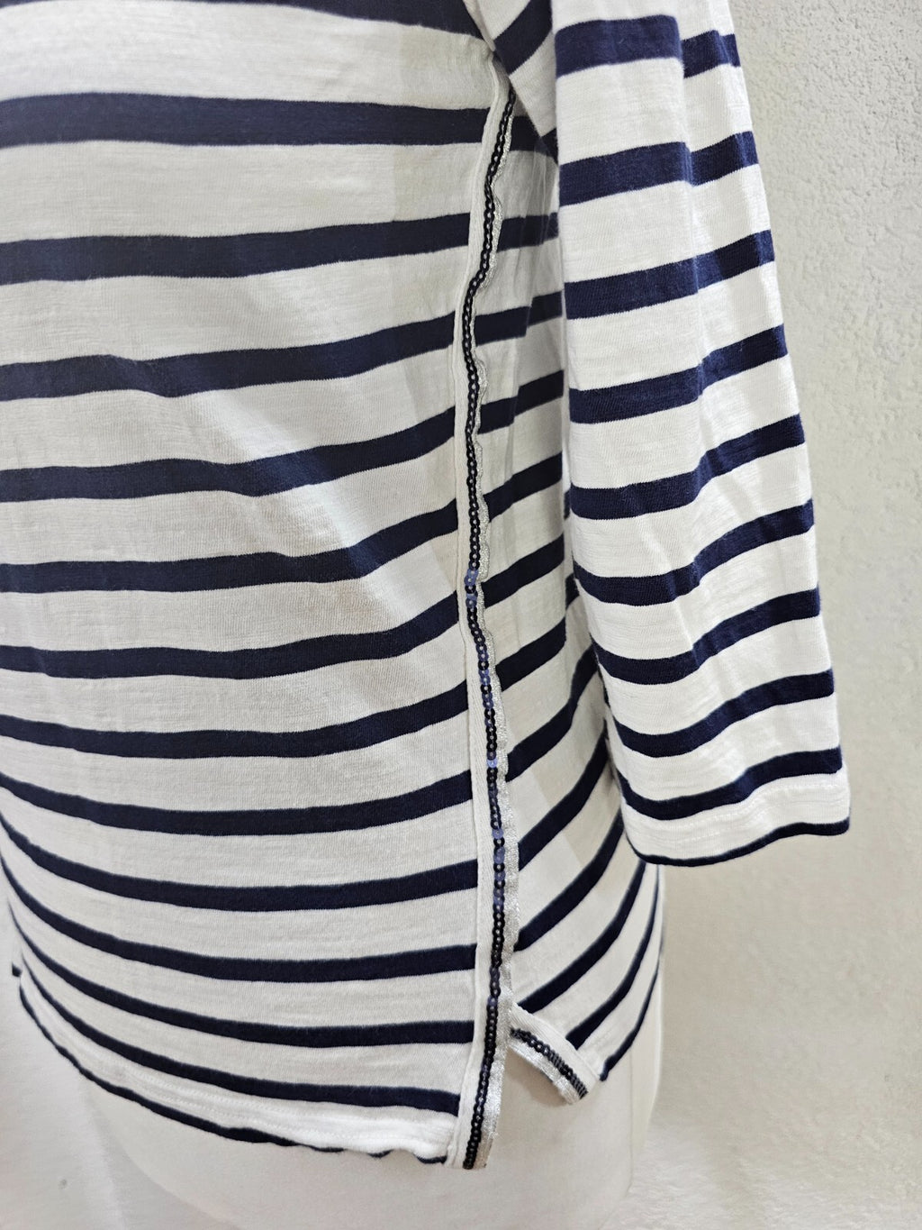 EK2112 Damen Shirt von Woman by Tchibo, weiß/blau gestreift, Gr. 36/382
