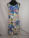 EK6527 Damen Kleid, mehrfarbiges Blumenmuster, Gr.XL0