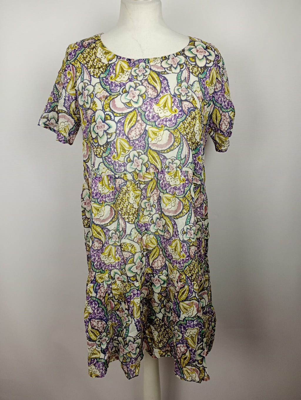 EK5063 Damen Blusenkleid von Yellow Label, bunt mit Blumen, Gr. S0