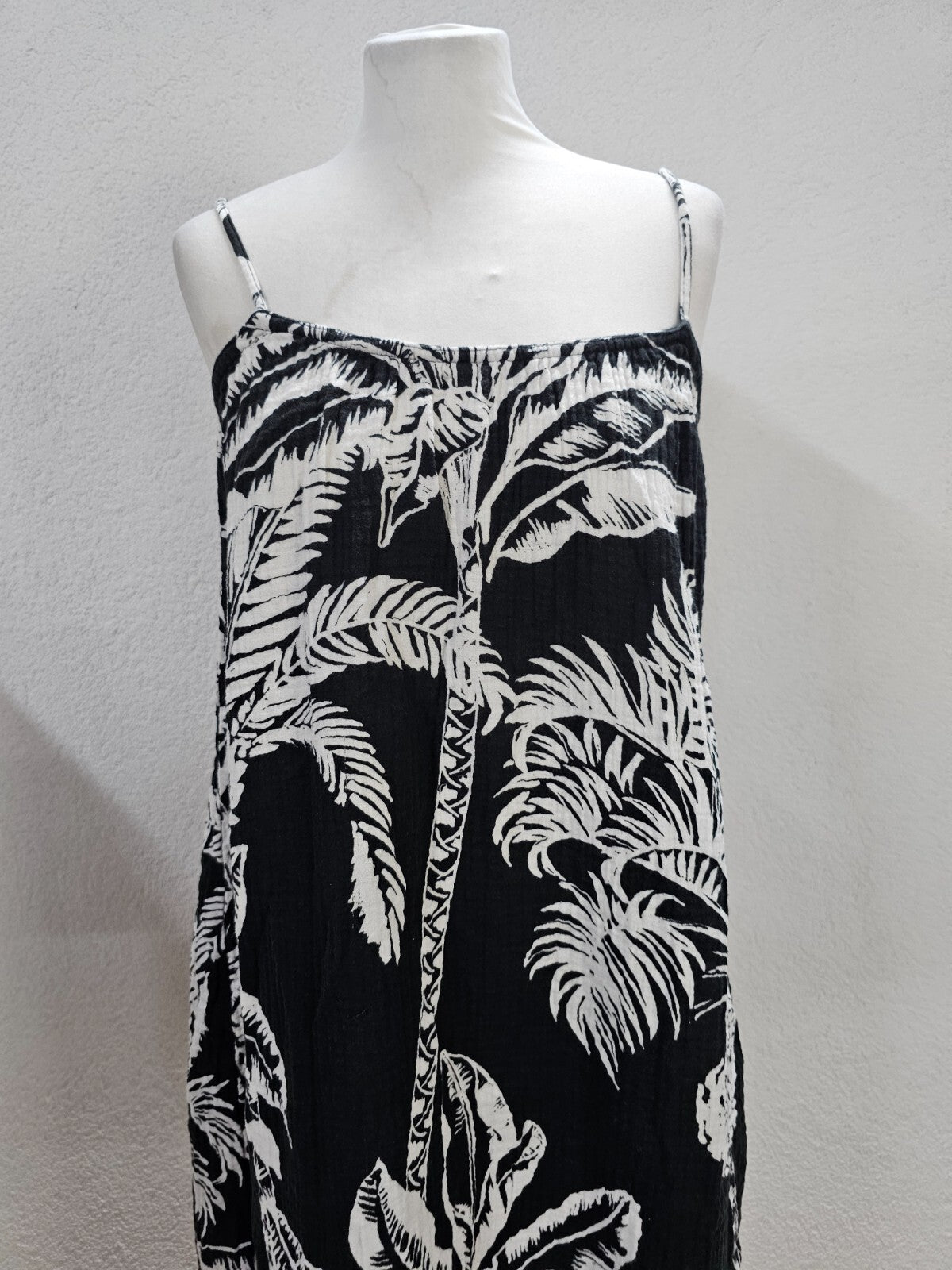 EK6156 Damen Kleid von H&M, schwarz/weiß, Gr. XS1