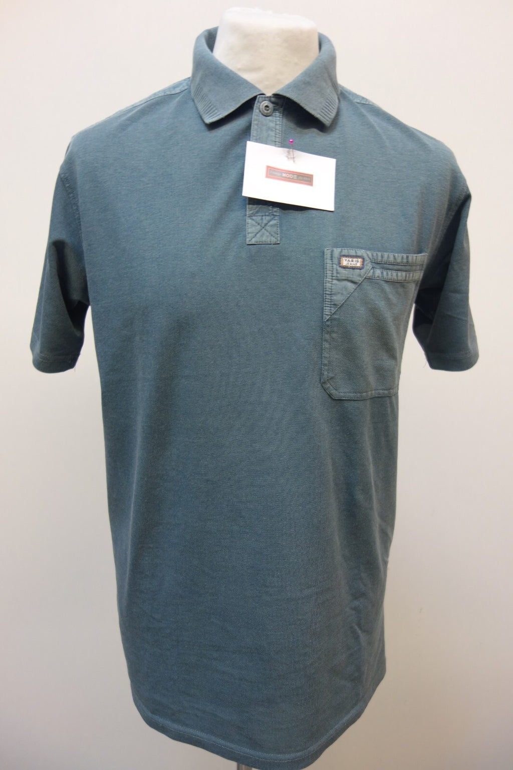 EK0363 Herren Oberteil von Yaris Jeans Größe M blau, grau0