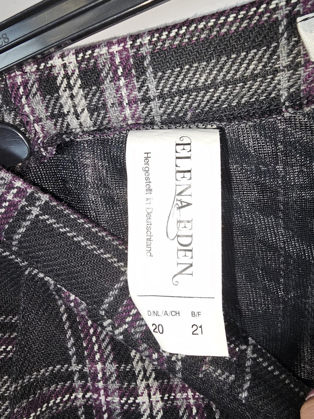 EK8278 Damen Hose von Elena Eden, schwarz-lila, Gr.204