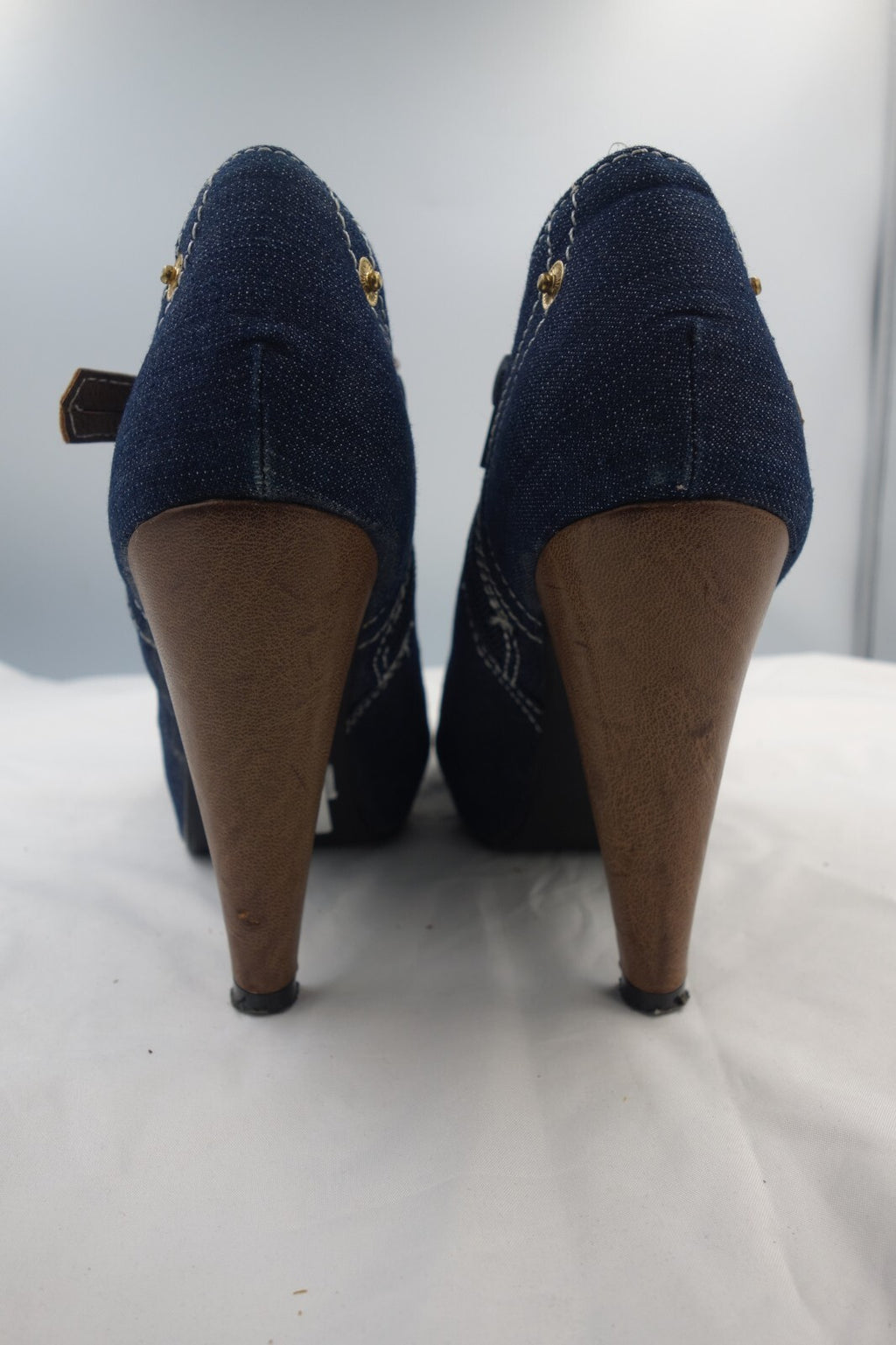 ES0059 Damen Pumps von Jumelles, Jeansoptik, Gr. 373